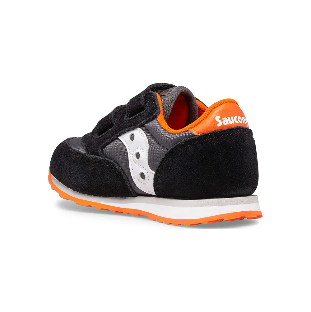 Saucony Baby'S Baby Jazz Hook & Loop Sneaker Black / Grey / Orange|Kids Jongen