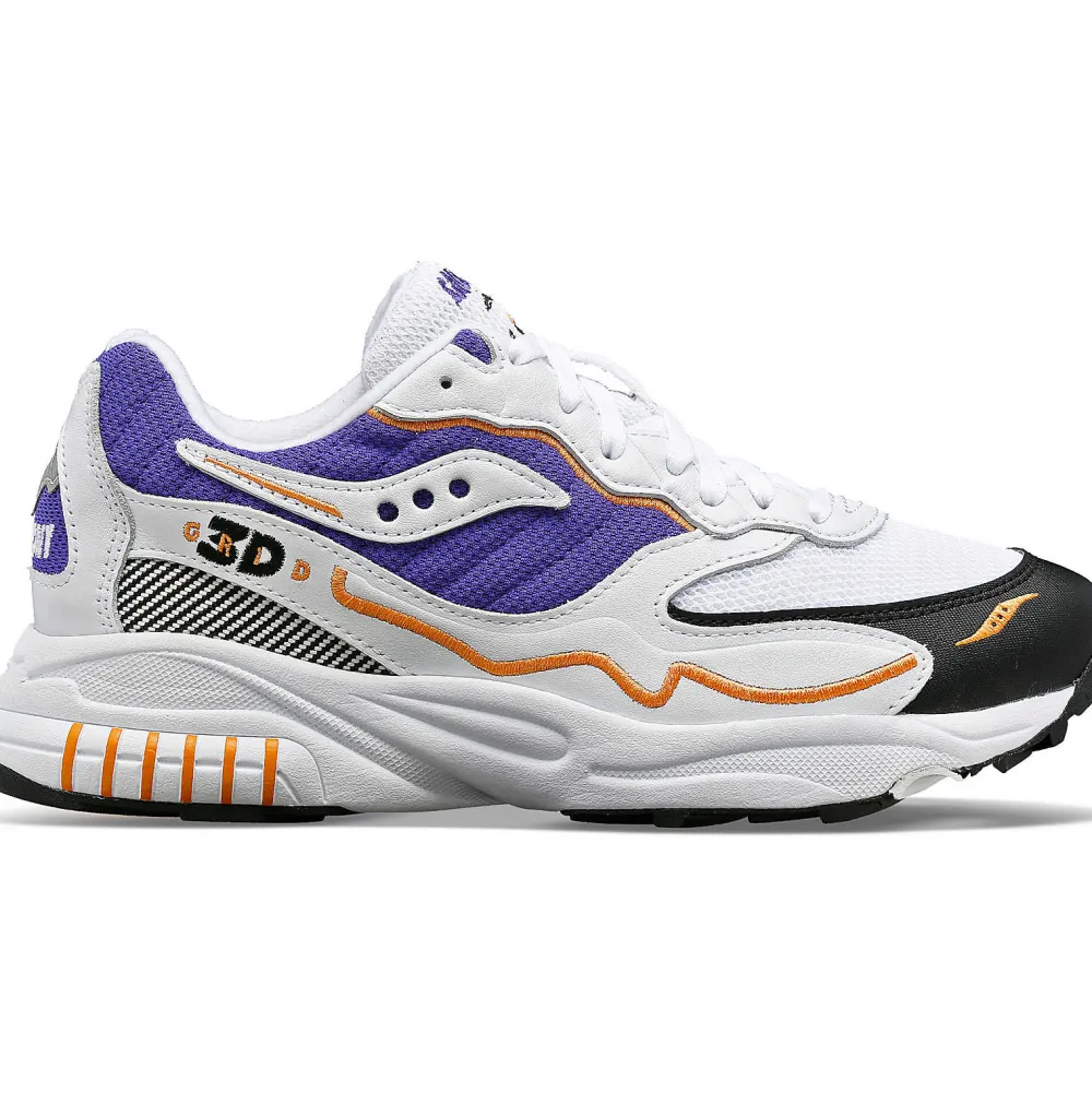 Saucony 3D Grid Hurricane White / Purple|Heren Grid