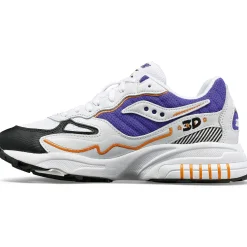 Saucony 3D Grid Hurricane White / Purple|Heren Grid