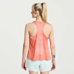 Saucony Dames Elevate Tank Top Zenith Tie-Dye Print|Dames Tops