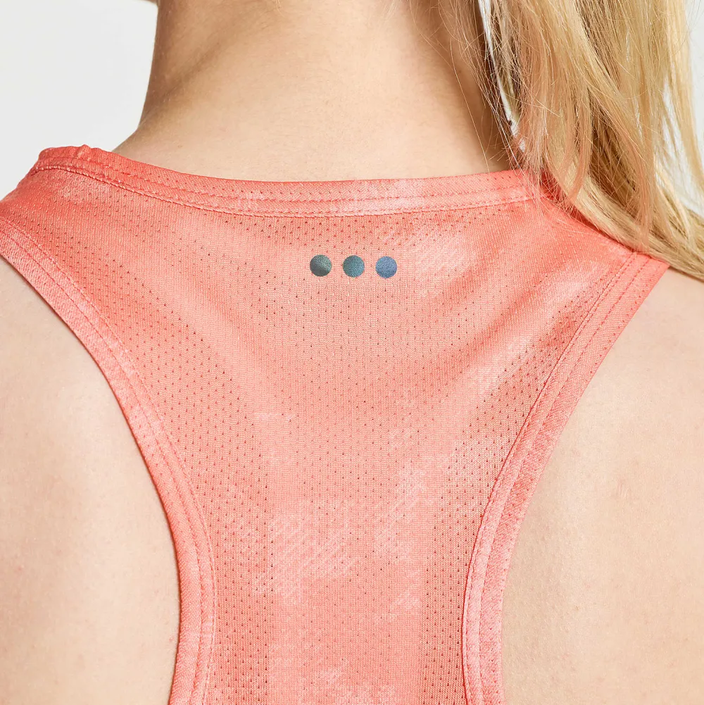 Saucony Dames Elevate Tank Top Zenith Tie-Dye Print|Dames Tops