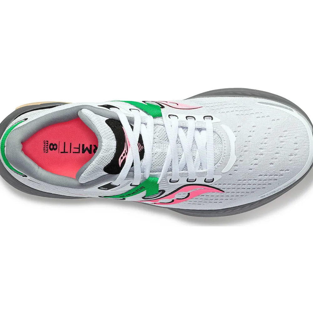 Saucony Dames Guide 16 White / Gravel|Dames Stabiliteit
