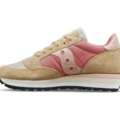 Saucony Dames Jazz Triple Beige / Red|Dames Jazz