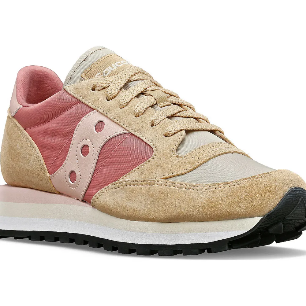 Saucony Dames Jazz Triple Beige / Red|Dames Jazz