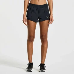 Saucony Dames Outpace 3" Short Black|Dames Tights En Shorts