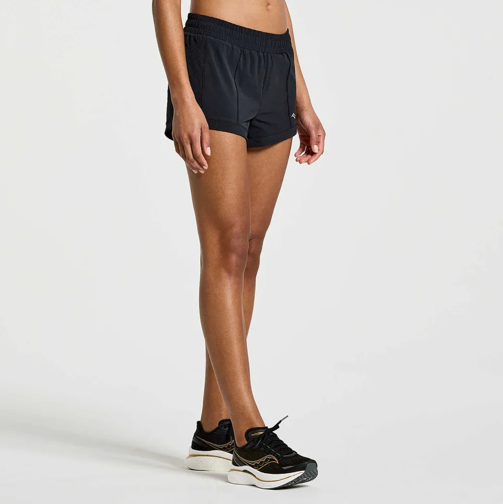 Saucony Dames Outpace 3" Short Black|Dames Tights En Shorts