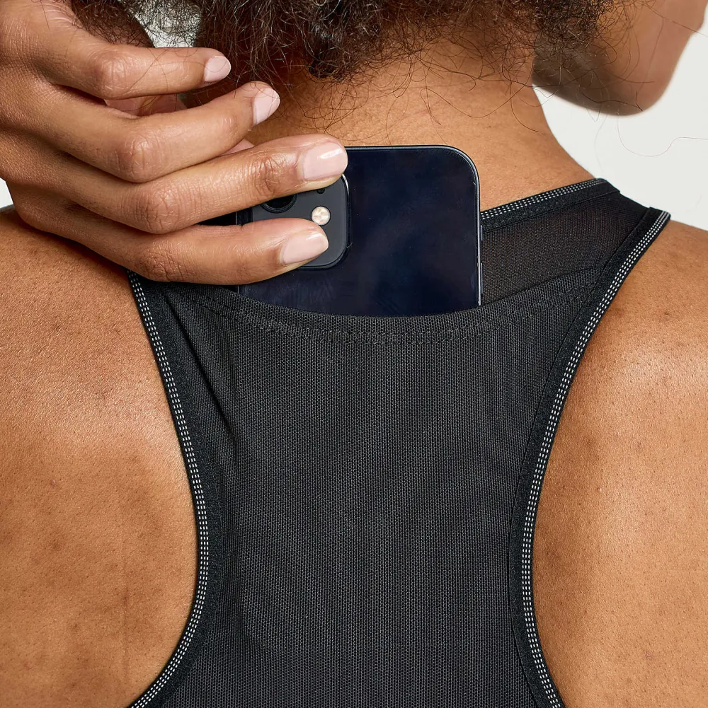 Saucony Dames Pinnacle Bra Top Black|Dames Tops
