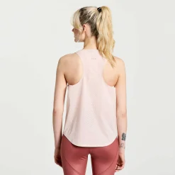 Saucony Dames Pinnacle Tank Sepia Rose|Dames Tops