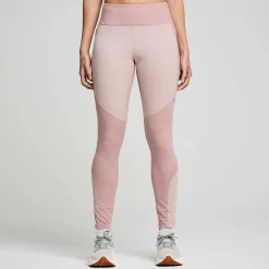 Saucony Dames Runshield Tight Smoke Heather|Dames Tights En Shorts