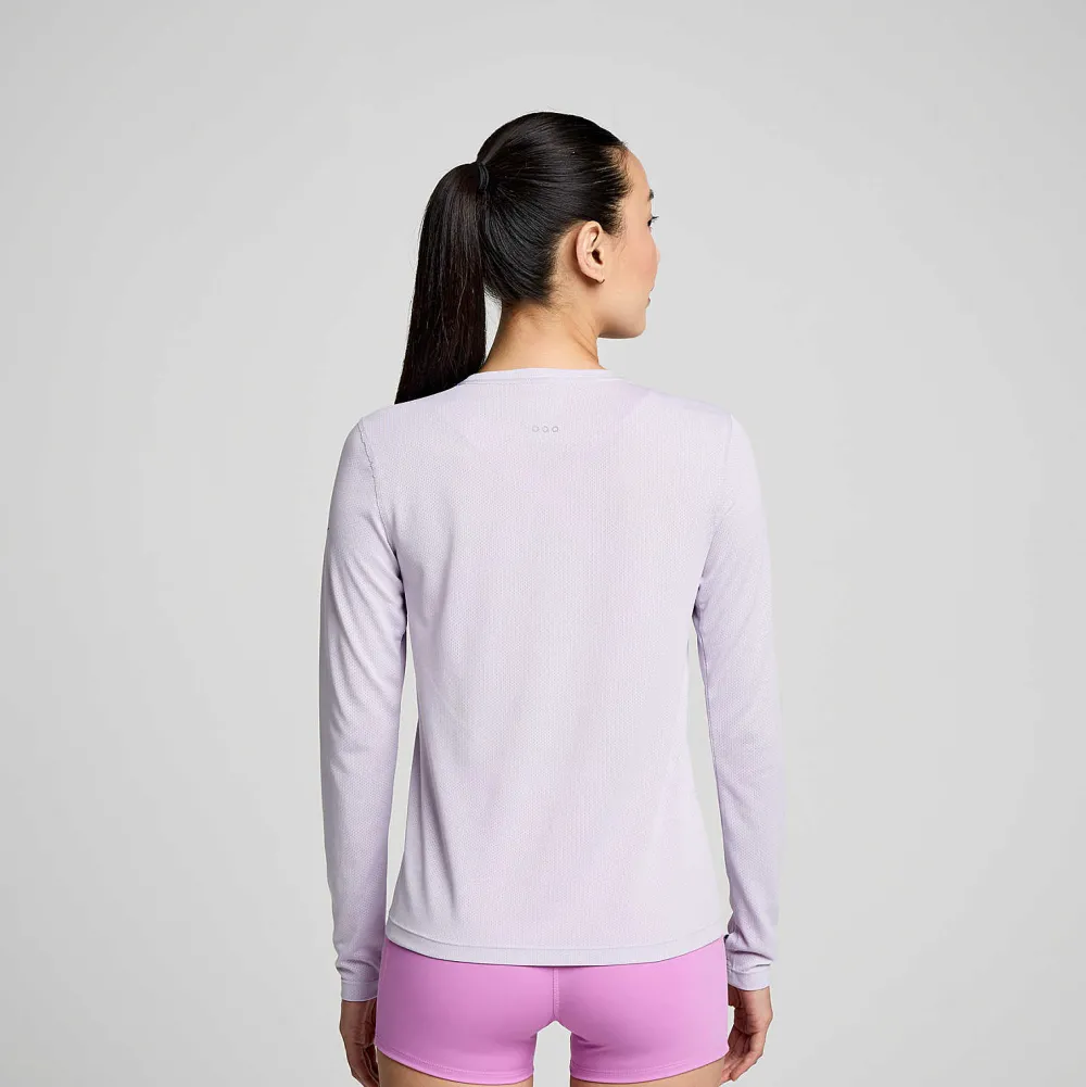 Saucony Dames Stopwatch Long Sleeve Mauve|Dames Tops