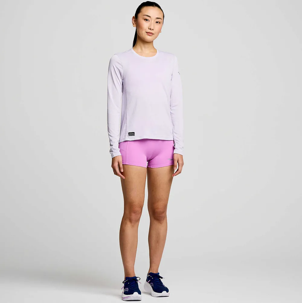 Saucony Dames Stopwatch Long Sleeve Mauve|Dames Tops