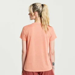 Saucony Dames Stopwatch Short Sleeve Zenith Heather|Dames Tops