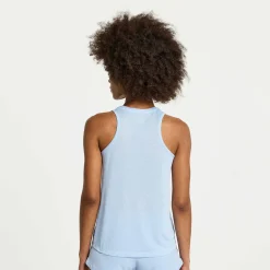 Saucony Dames Stopwatch Singlet Ether Heather|Dames Tops