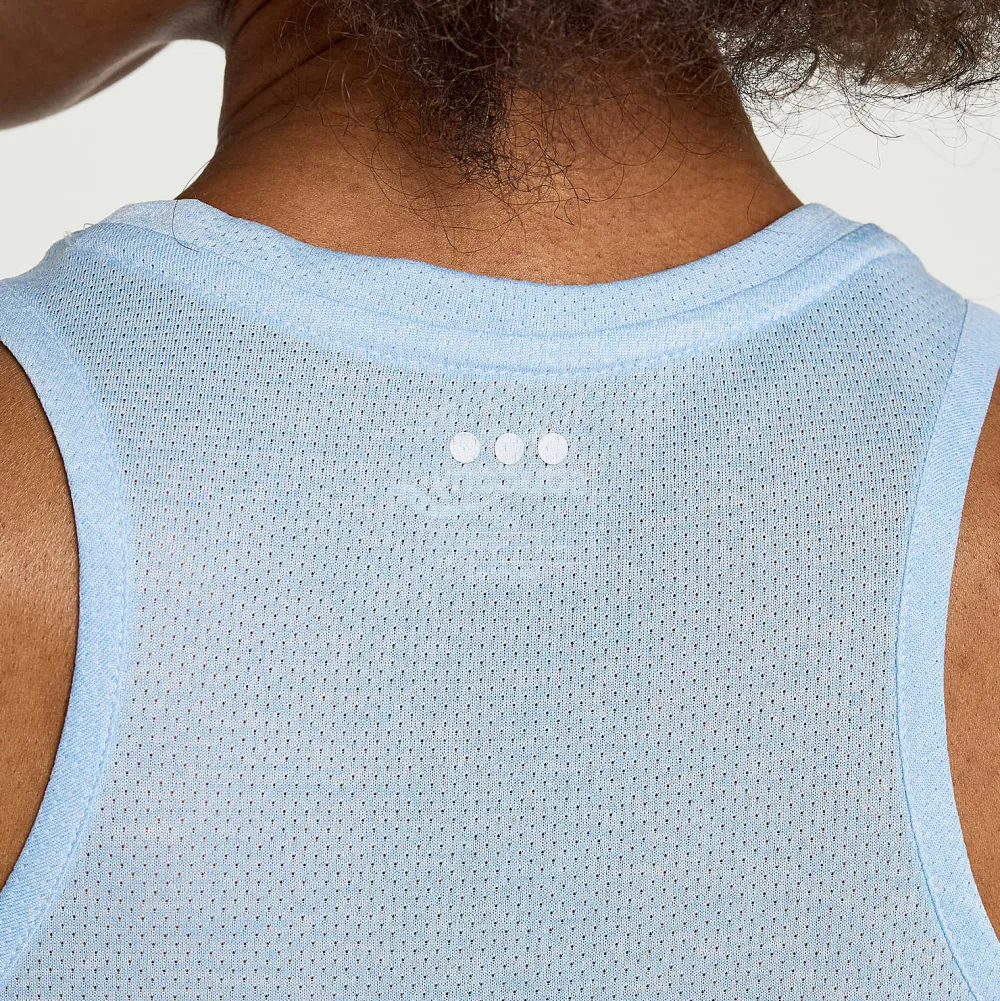 Saucony Dames Stopwatch Singlet Ether Heather|Dames Tops