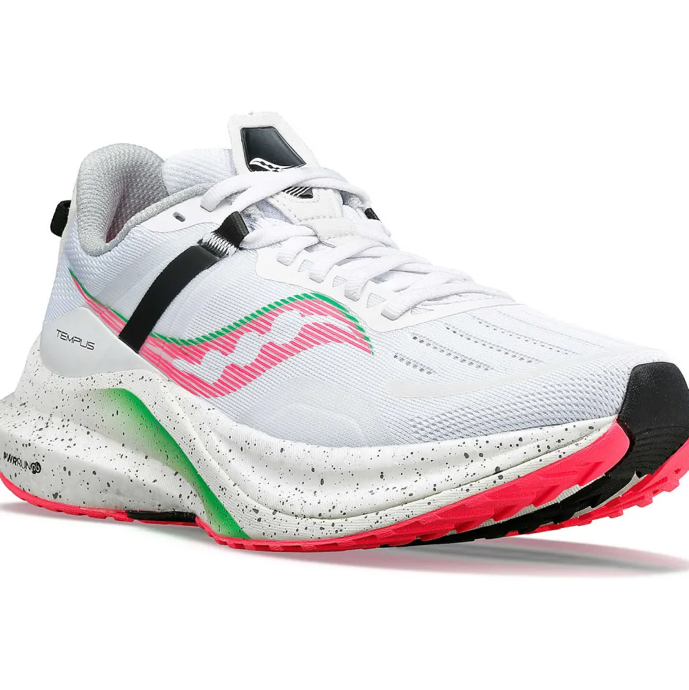 Saucony Dames Tempus White / Vizipink|Dames Stabiliteit