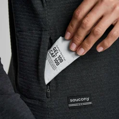 Saucony Dames Triumph 3D 1/2 Zip Black Heather|Dames Jacks En Vesten