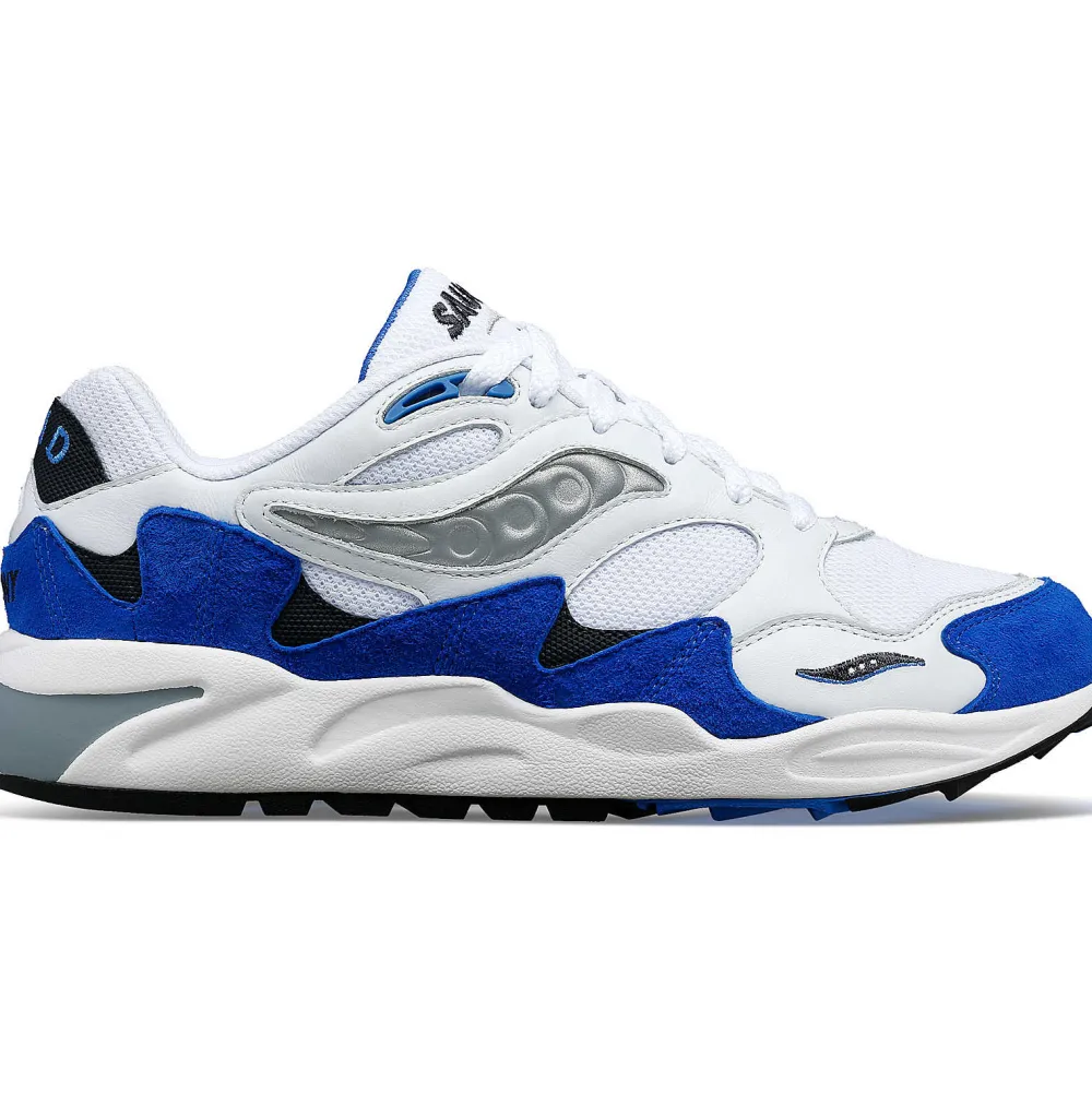 Saucony Grid Shadow 2 White / Blue|Heren Grid