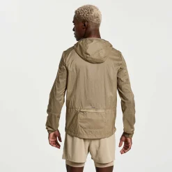 Saucony Heren Elevate Packaway Jacket Pewter|Heren Jacks En Vesten
