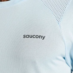 Saucony Heren Elevate Short Sleeve Vapor|Heren Tops