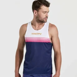 Saucony Heren Elite Singlet Sodalite|Heren Tops