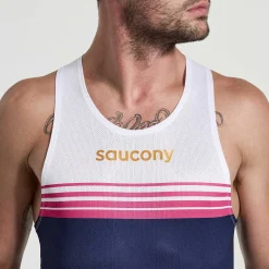 Saucony Heren Elite Singlet Sodalite|Heren Tops