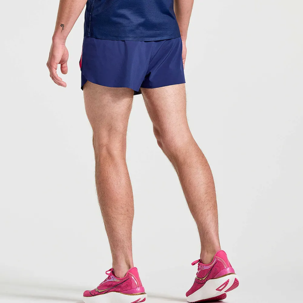 Saucony Heren Elite Split Short Sodalite|Heren Tights And Shorts
