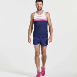 Saucony Heren Elite Split Short Sodalite|Heren Tights And Shorts