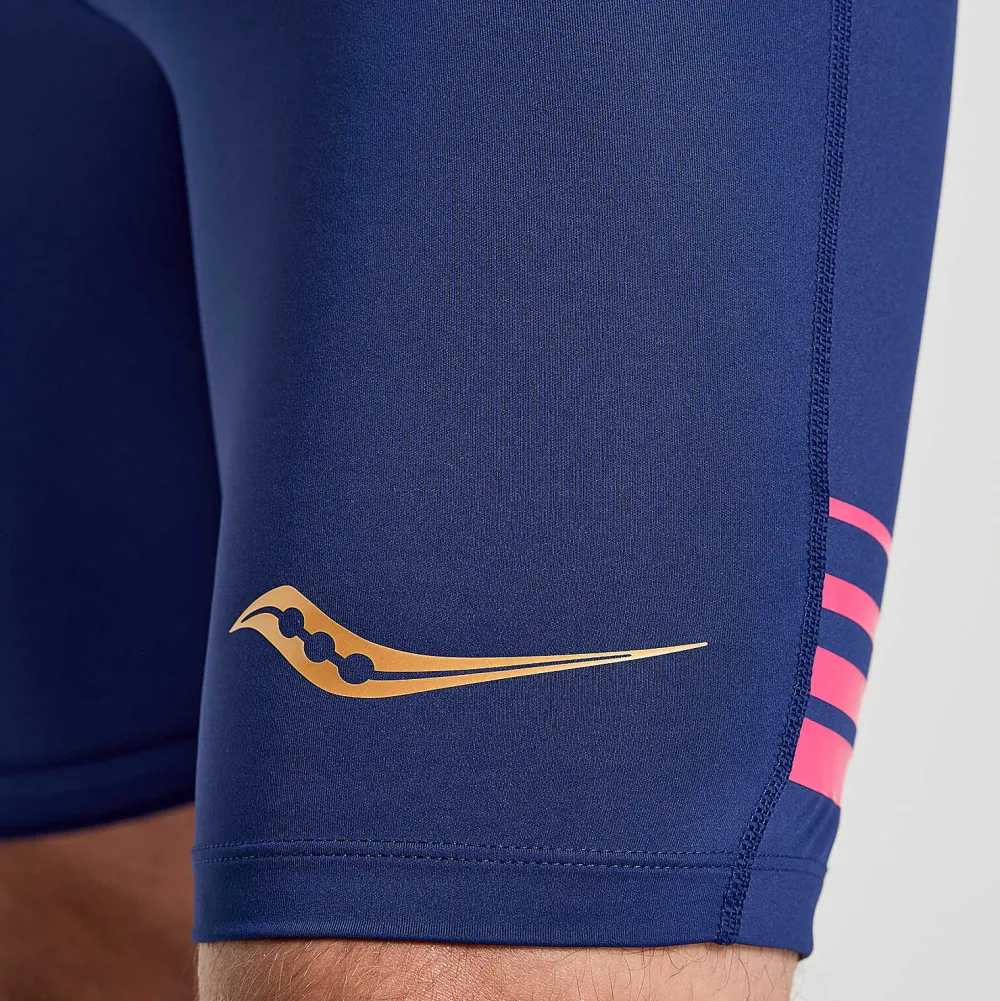 Saucony Heren Elite Tight Short Sodalite|Heren Tights And Shorts