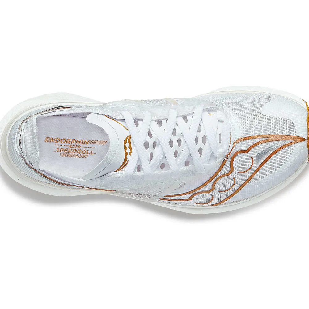 Saucony Heren Endorphin Elite White / Gold|Heren Racing