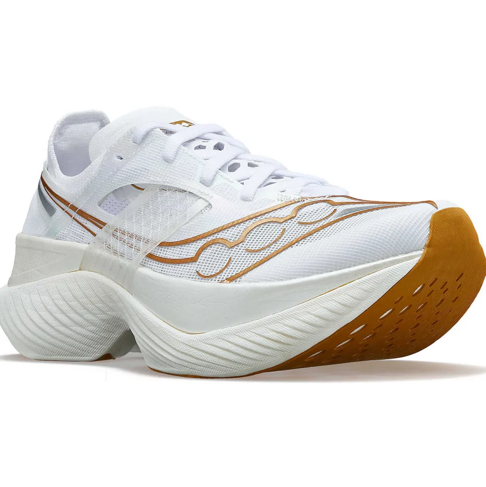 Saucony Heren Endorphin Elite White / Gold|Heren Racing