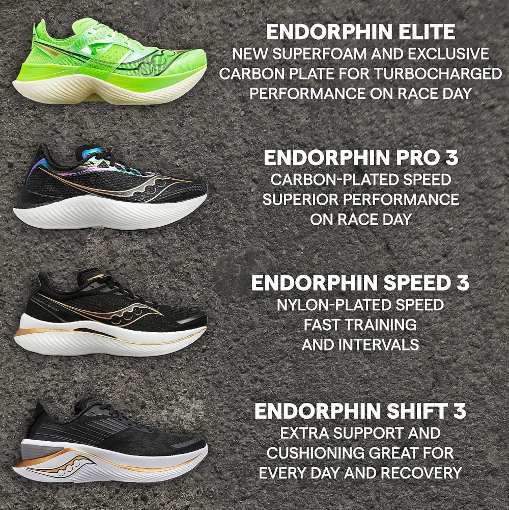 Saucony Heren Endorphin Pro 3 White / Gold|Heren Neutraal