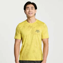 Saucony Heren Explorer Short Sleeve Arroyo Tie-Dye Print|Heren Tops