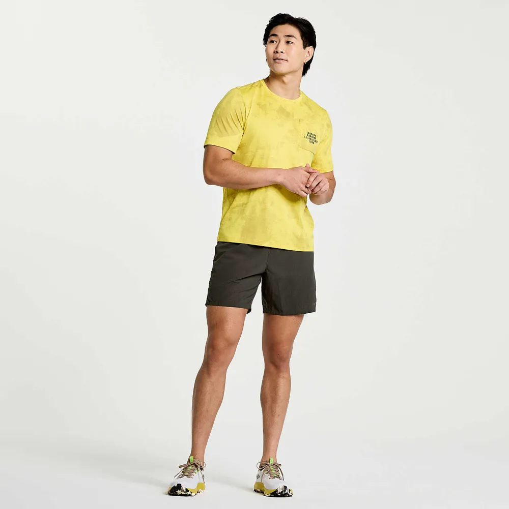 Saucony Heren Explorer Short Sleeve Arroyo Tie-Dye Print|Heren Tops