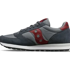 Saucony Heren Jazz Original Grey / Dark Red|Heren Jazz