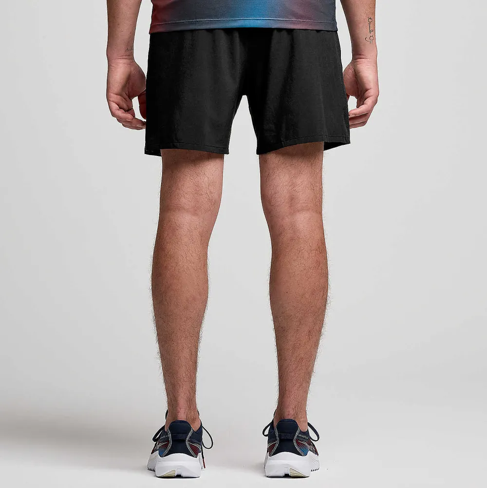 Saucony Heren Outpace 5" Short Black|Heren Tights And Shorts