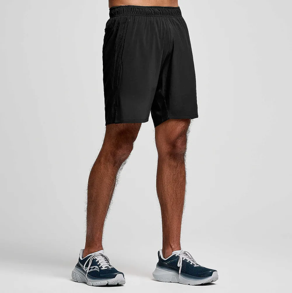 Saucony Heren Outpace 7" Short Black|Heren Tights And Shorts