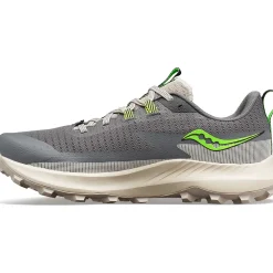 Saucony Heren Peregrine 13 Gravel / Slime|Heren Trail Running