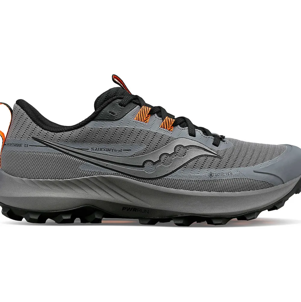 Saucony Heren Peregrine 13 Gtx Gravel / Black|Heren Trail Running