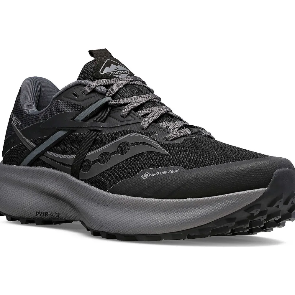 Saucony Heren Ride 15 Tr Gtx Black / Charcoal|Heren Trail Running