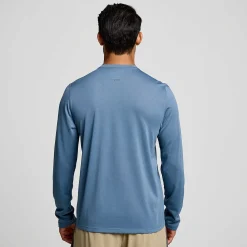 Saucony Heren Stopwatch Long Sleeve Murk|Heren Tops