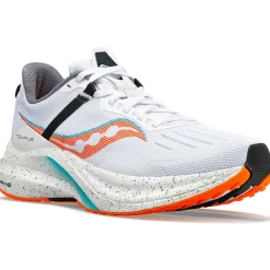 Saucony Heren Tempus White / Viziorange|Heren Stabiliteit
