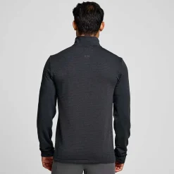 Saucony Heren Triumph 3D 1/2 Zip Black Heather|Heren Jacks En Vesten