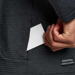 Saucony Heren Triumph 3D 1/2 Zip Black Heather|Heren Jacks En Vesten