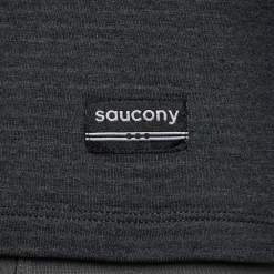 Saucony Heren Triumph 3D 1/2 Zip Black Heather|Heren Jacks En Vesten